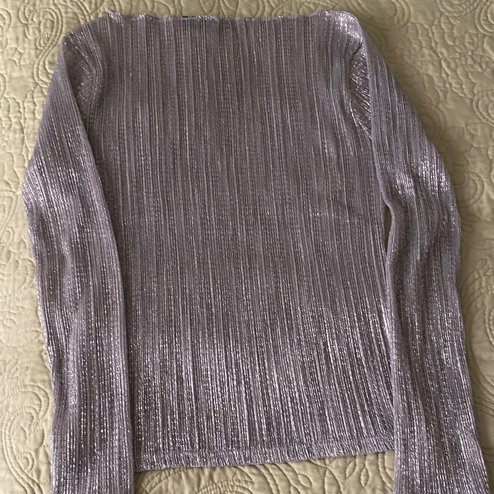 In excellent condition rag & bone Shimmering Silver Crew Neck Sweater